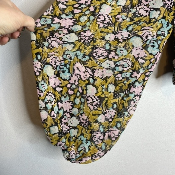 Free People | Mabel Floral Ruched Cropped Fit Size XS - Picture 5 of 8